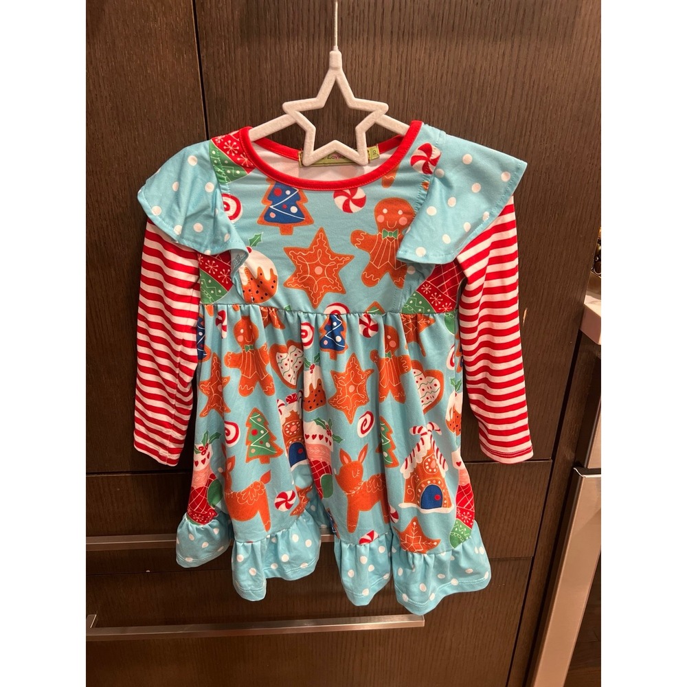 Millie‎ Loves Lily girls' Christmas-themed dress gingerbread girls size 2